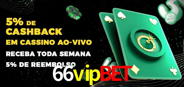 Promoções do cassino ao Vivo 66vipbet